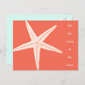 オレンジ色のヒトポストカードビーチに移動 案内ポストカード (正面/裏面)