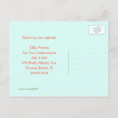 オレンジ色のヒトポストカードビーチに移動 案内ポストカード (裏面)