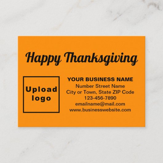 オレンジ色のビジネス感謝祭グリーティング エンクロージャーカード (正面)