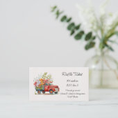 オレンジ色のビンテージトラックとオレンジ色のハイビスカスの抽選 エンクロージャーカード (スタンド正面)