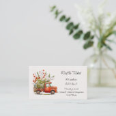 オレンジ色のビンテージトラックとオレンジ色のポピーの引き換え エンクロージャーカード (スタンド正面)