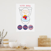 オレンジ色のピエロをフラッシュThunder_Cove ポスター (キッチン)