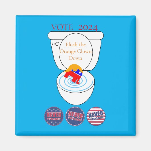 オレンジ色のピエロをフラッシュThunder_Cove マグネット (正面)