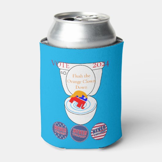 オレンジ色のピエロをフラッシュThunder_Cove 缶クーラー (缶正面)