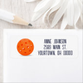 オレンジ色のピックボール（白） ラベル (インサイチュ)