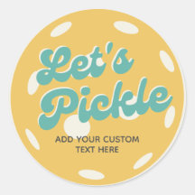オレンジ色のピックルボール Let's Pickle オーダーメイドテキスト