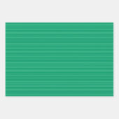 オレンジ色のピンクとグリーンのストライプ ラッピングペーパーシート (正面3)