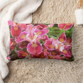 オレンジ色のピンクのアイリス ランバークッション (ブランケット)