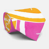 オレンジ色のピンクの柑橘系スライス ネクタイ (ロール)