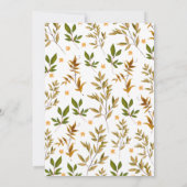 オレンジ色のピンクカボチャのトラックとハートベビーシャワー 招待状 (裏面)