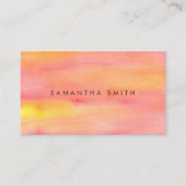 オレンジ色のピンク色のスタイリッシュ名刺 名刺 (正面)