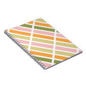 オレンジ色のピンク金ゴールドと緑のストライプ ノートブック (右側)