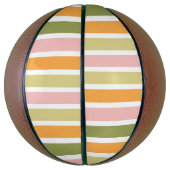 オレンジ色のピンク金ゴールドと緑のストライプ バスケットボール (縦)