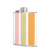 オレンジ色のピンク金ゴールドと緑のストライプ フラスク (左)