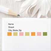 オレンジ色のピンク金ゴールドと緑のストライプ ラベル (インサイチュ)