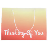 オレンジ色のピーチと黄色 ラージペーパーバッグ (裏面)