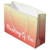 オレンジ色のピーチと黄色 ラージペーパーバッグ (裏面アングル)