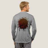 オレンジ色のフェード トライブレンドＴシャツ (背面全体)