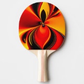 オレンジ色のフューリーのフラクタル 卓球ラケット (正面)
