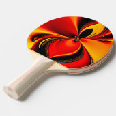 オレンジ色のフューリーのフラクタル 卓球ラケット (正面アングル)