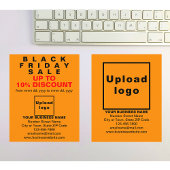 オレンジ色のフライヤーでビジネスのブラック金曜販売 チラシ