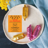 オレンジ色のフライヤーでビジネスのブラック金曜販売 チラシ