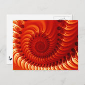 オレンジ色のフラクタルを燃やす ポストカード (正面/裏面)