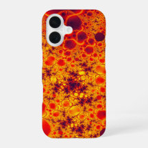 オレンジ色のフラクタル スマートフォンケース