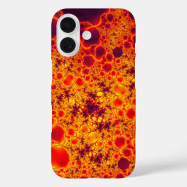 オレンジ色のフラク頭が切れるタル電話ケース iPhone 16ケース