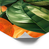 オレンジ色のフルーツウォールアート ポスター (角)