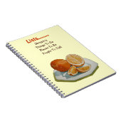 オレンジ色のフルーツスチルライフ写真リマインダー ノートブック (右側)