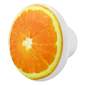 オレンジ色のフルーツスライスおもしろいグルメ2Dグラフィック セラミックノブ (右)