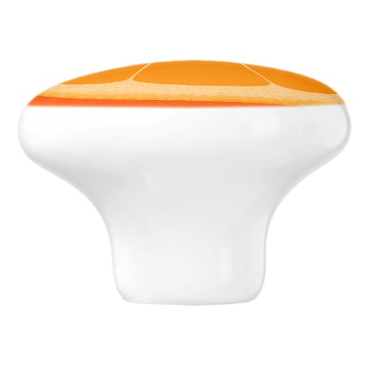 オレンジ色のフルーツスライスのツマミのハンドル セラミックノブ (側面)