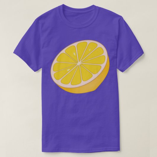 オレンジ色のフルーツスライスのフルーツ恋人 Tシャツ (デザイン正面)