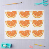 オレンジ色のフルーツスライス 薄葉紙 (クラフト)