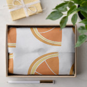 オレンジ色のフルーツスライス 薄葉紙 (ギフト)