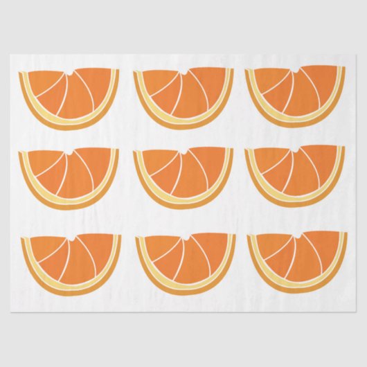 オレンジ色のフルーツスライス 薄葉紙 (正面)