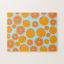 オレンジ色のフルーツパターン