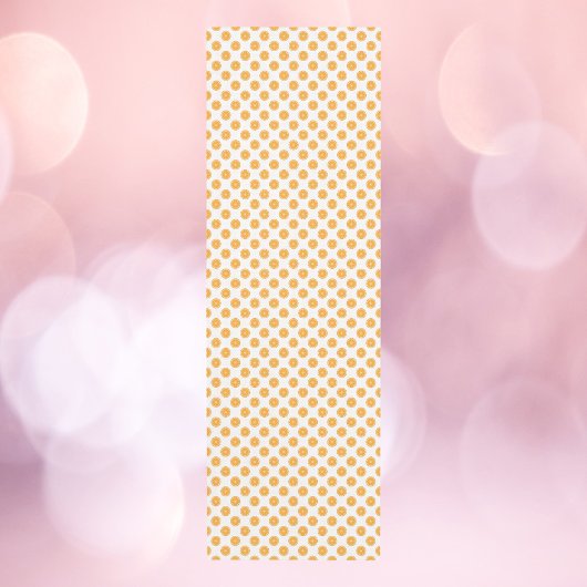 オレンジ色のフルーツパターン ヨガマット