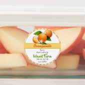 オレンジ色のフルーツパッケージラベル ラベル (貼付)