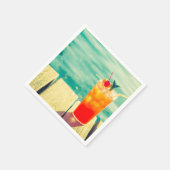 オレンジ色のフルーティカクテルパーティー スタンダードカクテルナプキン (角)