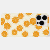 オレンジ色のフルーティパターン Case-Mate iPhoneケース (裏面 (横))