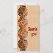 オレンジ色のフローラサンキューカード サンキューカード (正面)