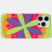 オレンジ色のフローラシェイプイラストレーション Case-Mate iPhoneケース (裏面 (横))