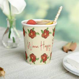 オレンジ色のフローラデザイナー 紙コップ