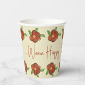 オレンジ色のフローラデザイナー 紙コップ (正面)