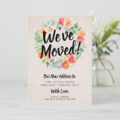 オレンジ色のフローラリース引っ越しました 招待状 (スタンド正面)