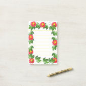 オレンジ色のフローラ枠 ポストイット (デスク上)