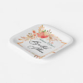 オレンジ色のフローラ紙プレート ペーパープレート (傾斜あり)
