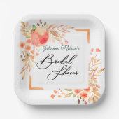 オレンジ色のフローラ紙プレート ペーパープレート (正面)